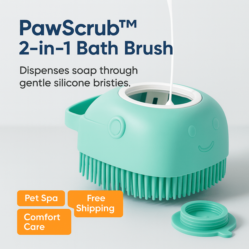 PawScrub™ 2 - in - 1 Bath Brush - PAWSTHENTICS