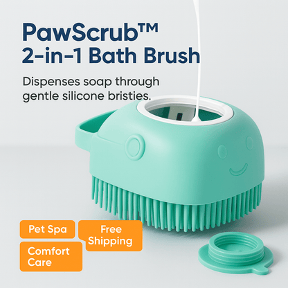 PawScrub™ 2 - in - 1 Bath Brush - PAWSTHENTICS