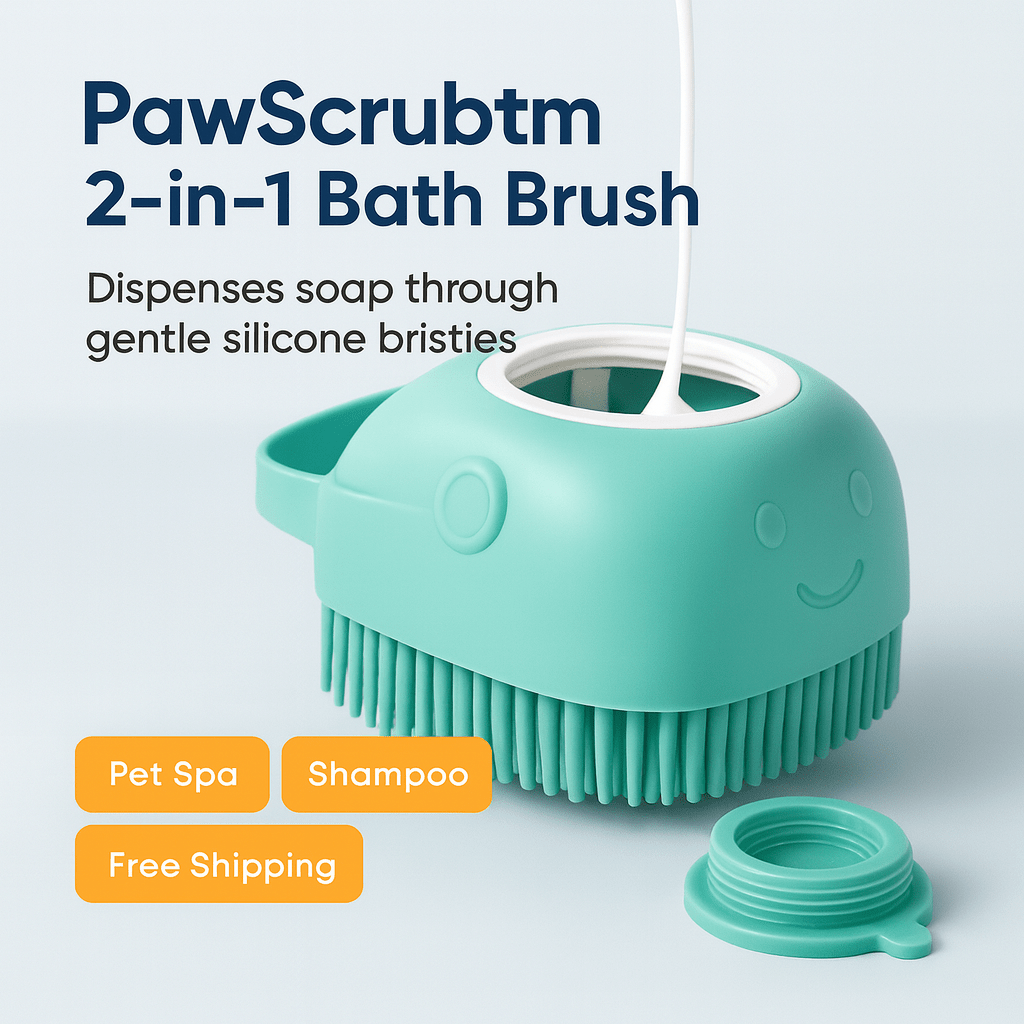 PawScrub™ 2 - in - 1 Bath Brush - PAWSTHENTICS
