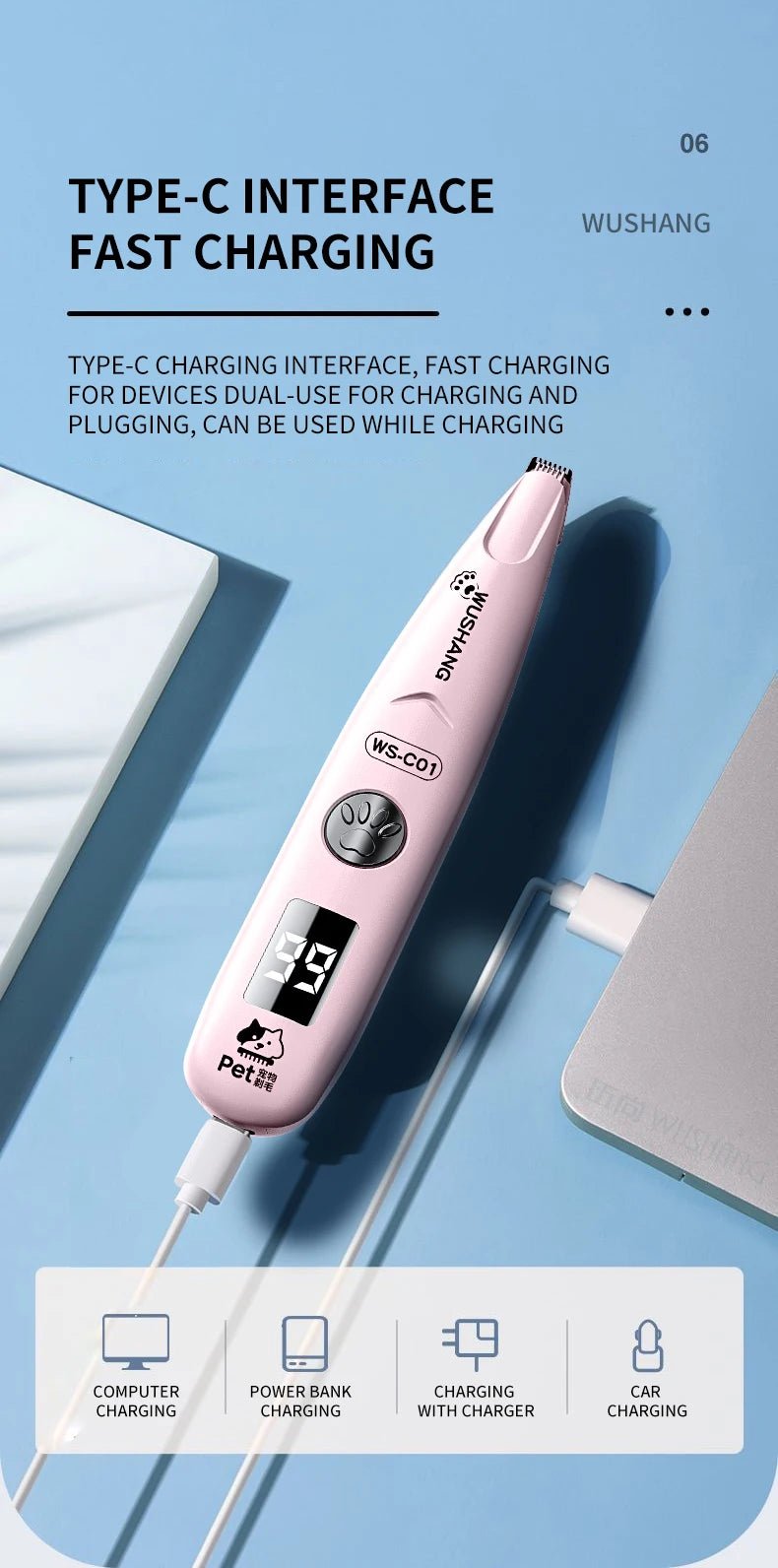 PawTrim™ LED Pet Groomer - PAWSTHENTICS