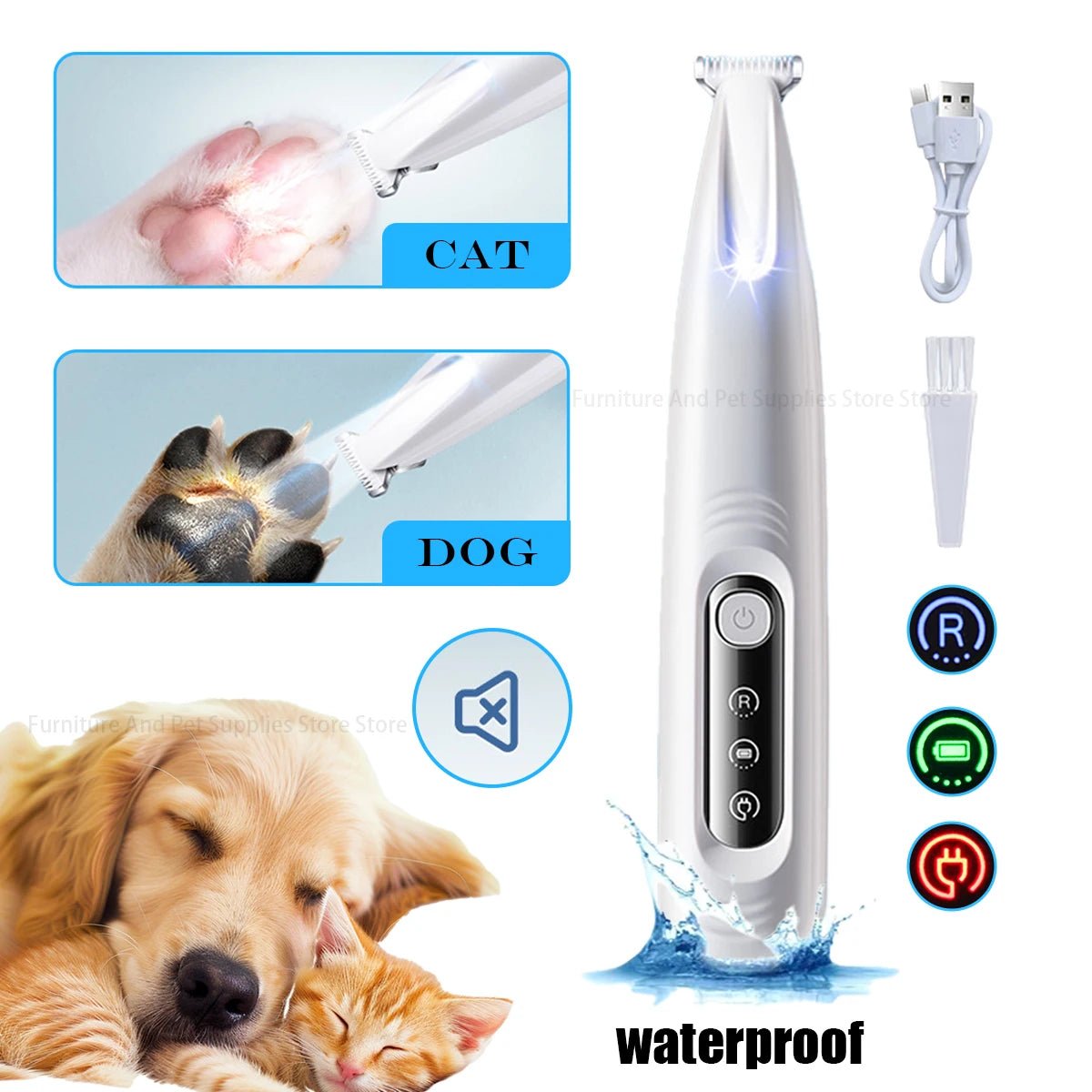 PawTrim Pro™ LED Pet Trimmer - PAWSTHENTICS