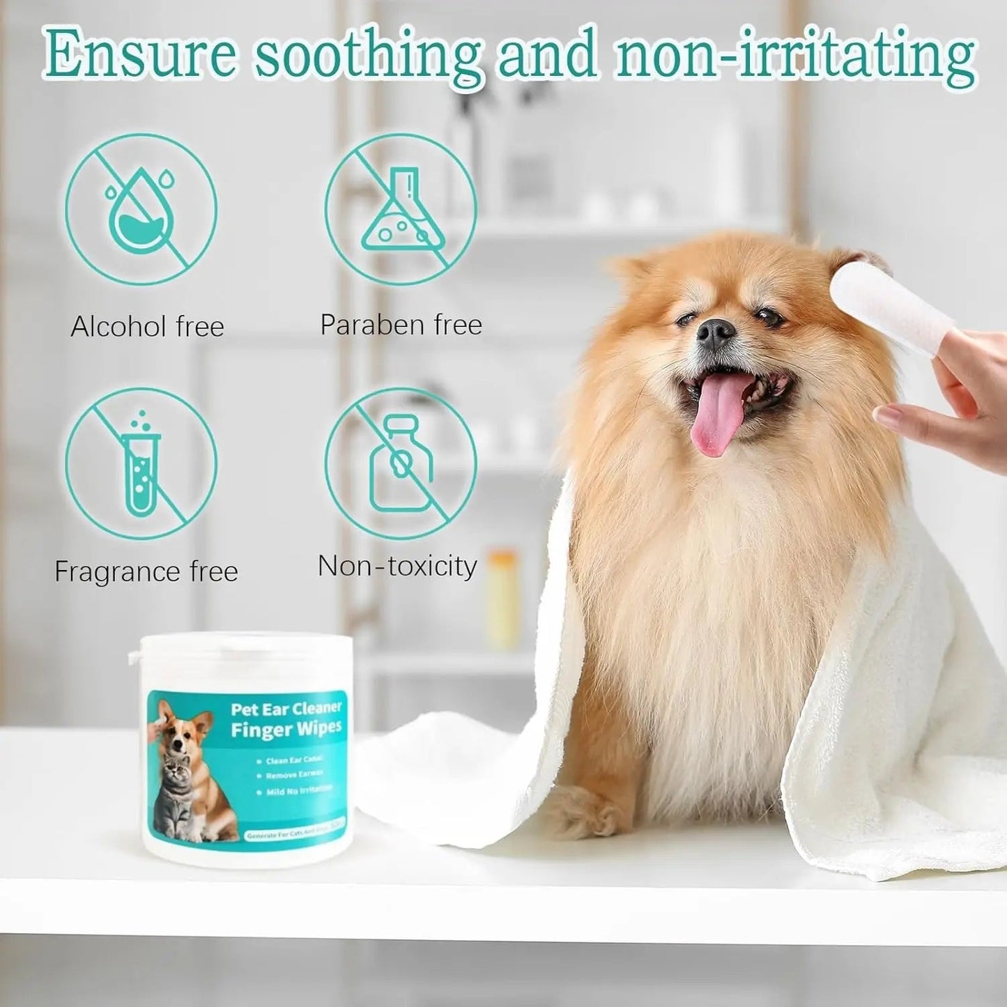 Pet Ear Wipes Cleaner - PAWSTHENTICS