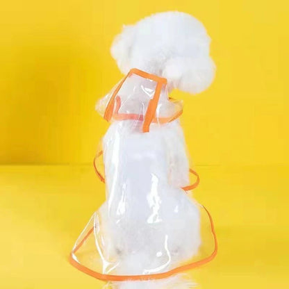Pet Transparent Rainwear Raincoat Pet Hooded Waterproof Jacket - PAWSTHENTICS