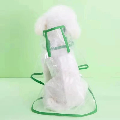 Pet Transparent Rainwear Raincoat Pet Hooded Waterproof Jacket - PAWSTHENTICS