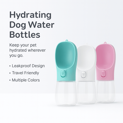 Portable Dog Water Bottle For Small Large Dogs Cat Outdoor Leakproof Walking Drinking - PAWSTHENTICS