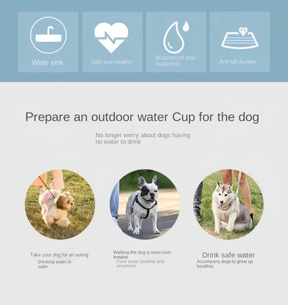 Portable Dog/Cat Water Bottle with Food Storage - Ideal for Outdoor Travel - PAWSTHENTICS