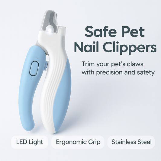 Safe Pet Nail Clippers with LED Light,Professional Claw Grooming Scissors Trimmer - PAWSTHENTICS