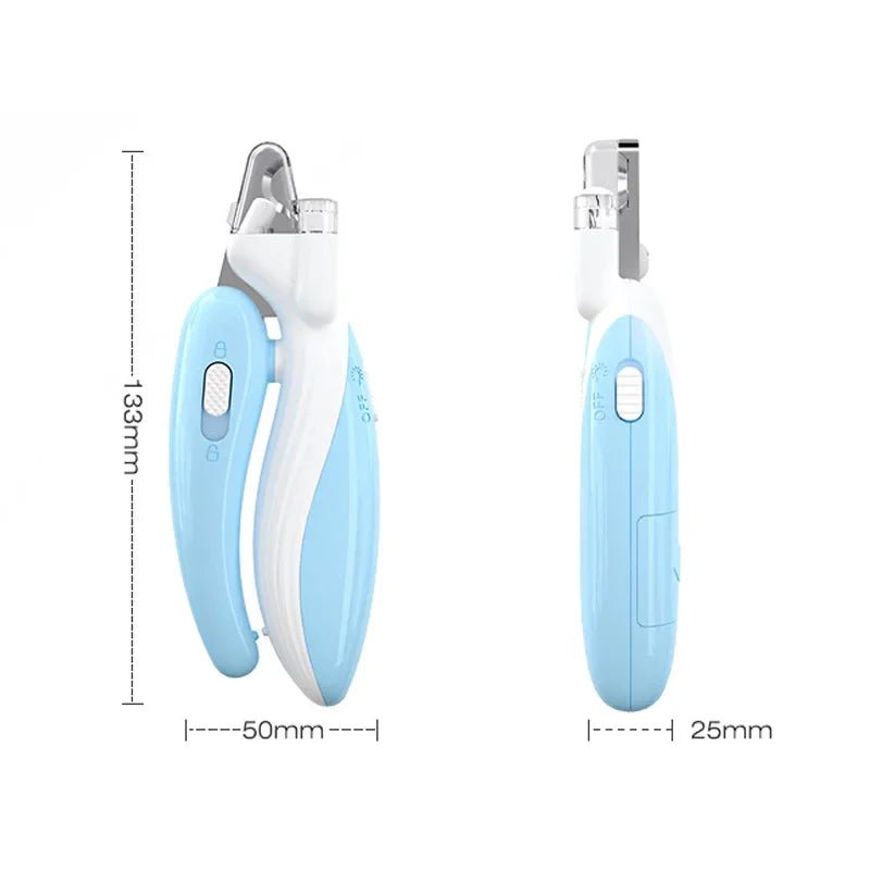 Safe Pet Nail Clippers with LED Light,Professional Claw Grooming Scissors Trimmer for Dogs Cats Rabbits,Stainless Steel Portable - PAWSTHENTICS