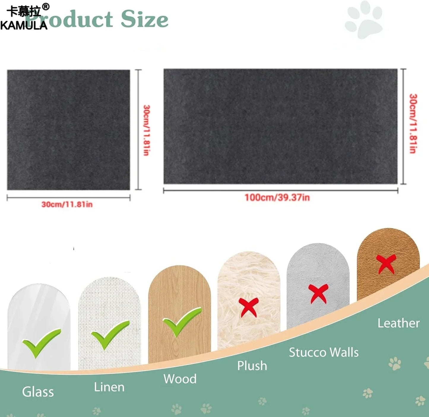 Self - Adhesive Cat Scratch Mat: Trimmable Carpet for Furniture Protection - PAWSTHENTICS