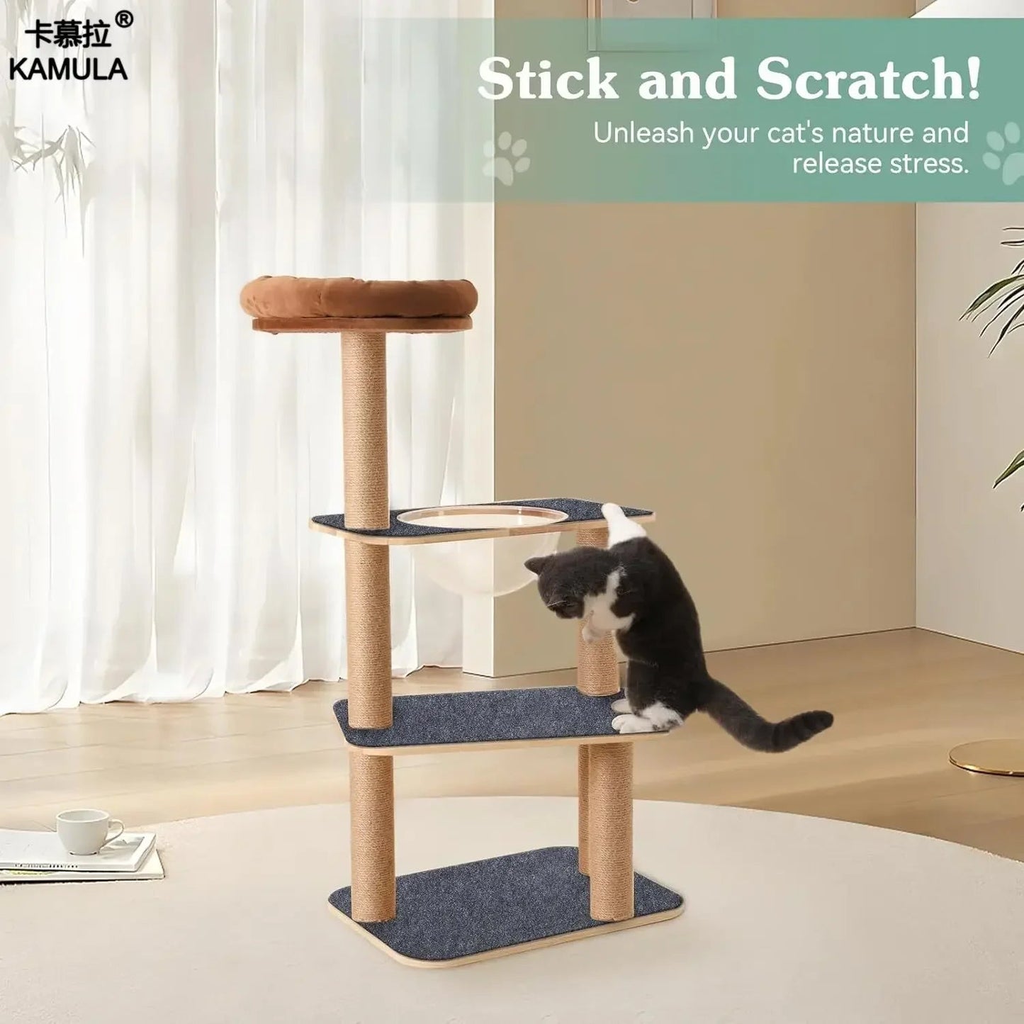 Self - Adhesive Cat Scratch Mat: Trimmable Carpet for Furniture Protection - PAWSTHENTICS