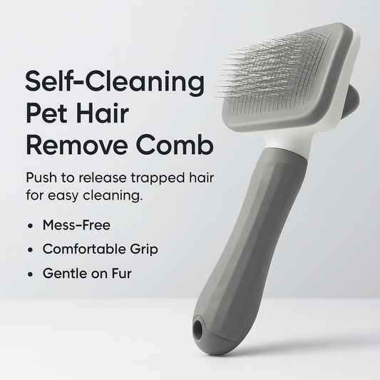 Self - cleaning Pet Hair Remove Comb Cat Slicker Brush - PAWSTHENTICS