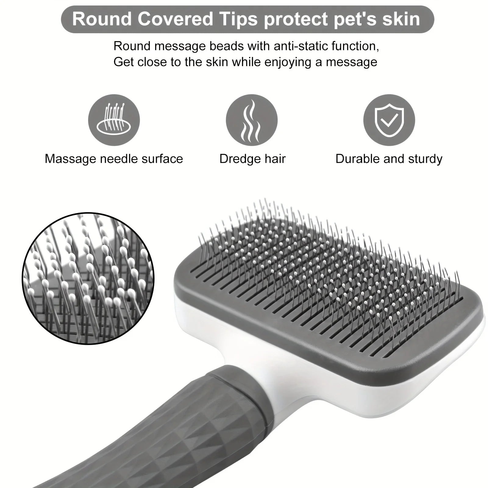 Self - cleaning Pet Hair Remove Comb Cat Slicker Brush Pet Hair Removal Comb For Dogs Cats Grooming Tools Combs Dogs Accessories - PAWSTHENTICS