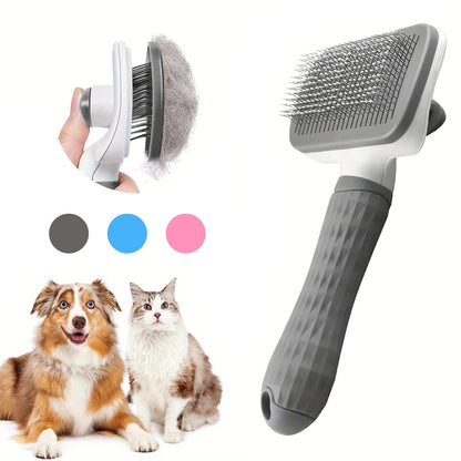 Self - cleaning Pet Hair Remove Comb Cat Slicker Brush Pet Hair Removal Comb For Dogs Cats Grooming Tools Combs Dogs Accessories - PAWSTHENTICS