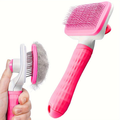 Self - cleaning Pet Hair Remove Comb Cat Slicker Brush Pet Hair Removal Comb For Dogs Cats Grooming Tools Combs Dogs Accessories - PAWSTHENTICS