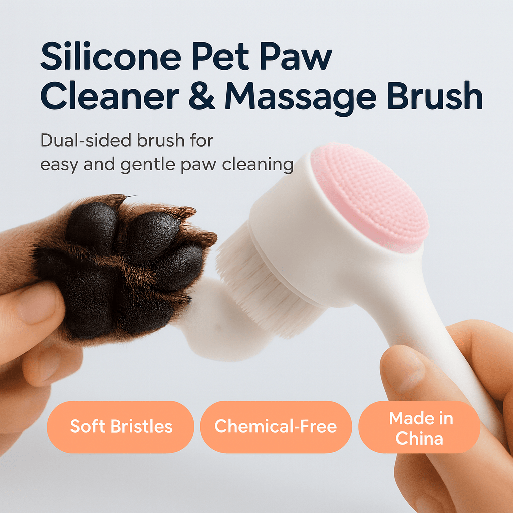Silicone Pet Paw Cleaner & Massage Brush - PAWSTHENTICS