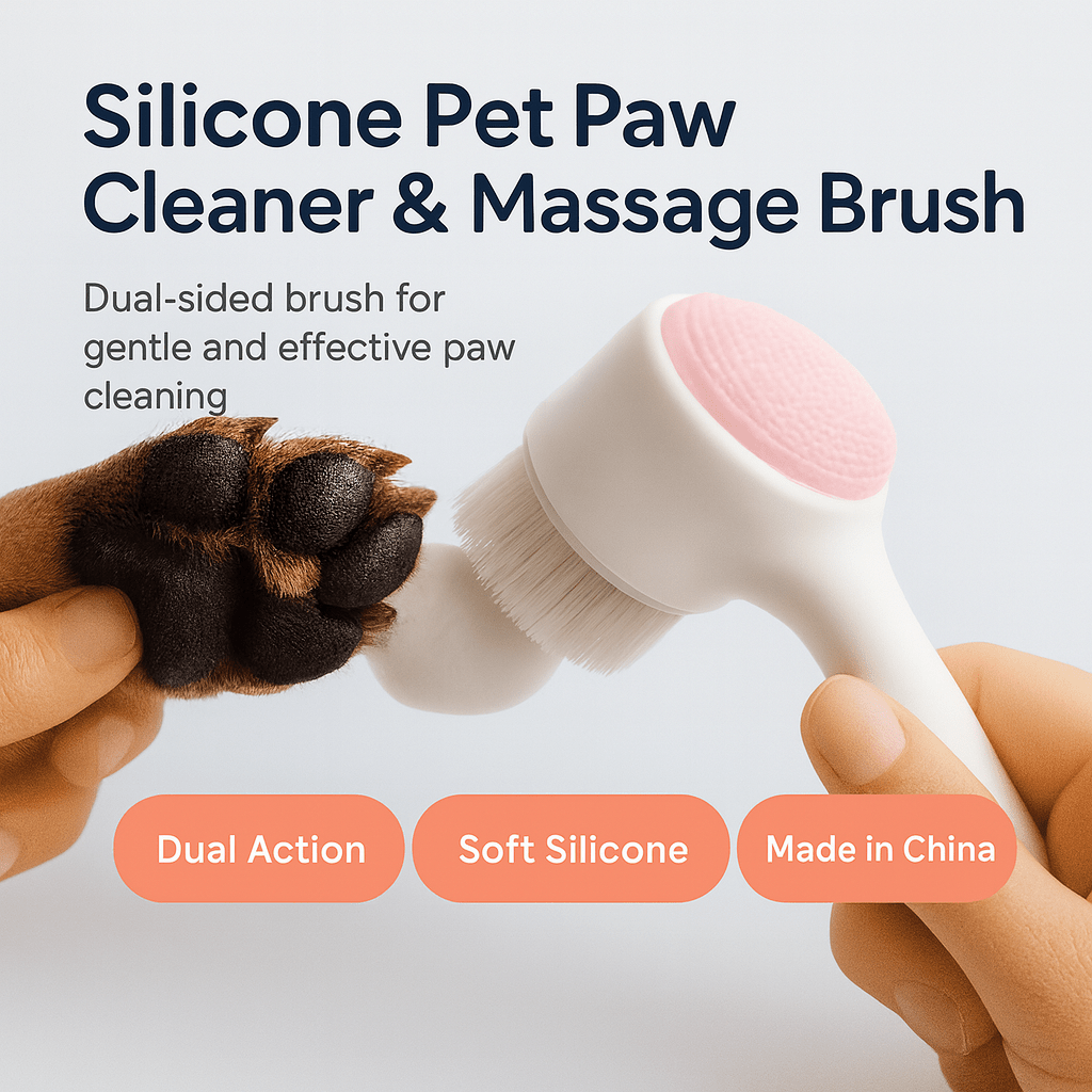 Silicone Pet Paw Cleaner & Massage Brush - PAWSTHENTICS