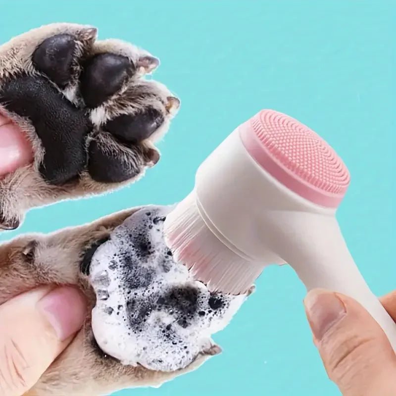 Silicone Pet Paw Cleaner & Massage Brush - Dual - Sided Dog Grooming Tool - PAWSTHENTICS