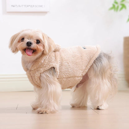 Soft Fleece Pet Dog Clothes Cute Hoodie Coat For Small Medium Dogs Cats Autumn Winter Puppy Hooded Jacket Sweater Pug Apparel - PAWSTHENTICS