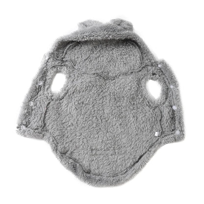 Soft Fleece Pet Dog Clothes Cute Hoodie Coat For Small Medium Dogs Cats Autumn Winter Puppy Hooded Jacket Sweater Pug Apparel - PAWSTHENTICS