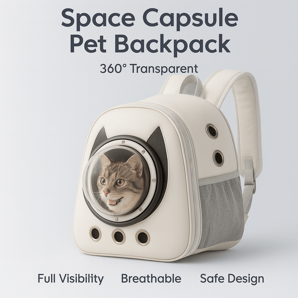 Space Capsule Pet Backpack 360° Transparent - PAWSTHENTICS