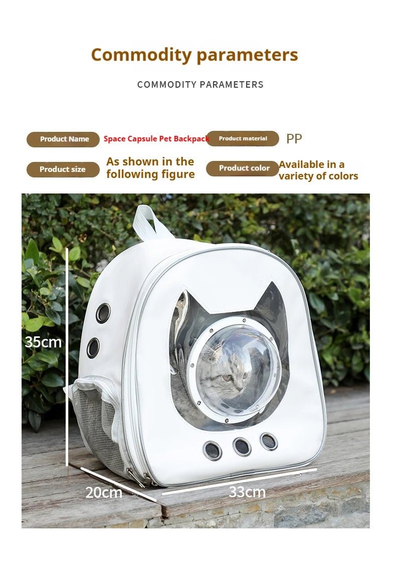 Space Capsule Pet Backpack 360° Transparent - PAWSTHENTICS