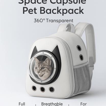 Space Capsule Pet Backpack 360° Transparent - PAWSTHENTICS