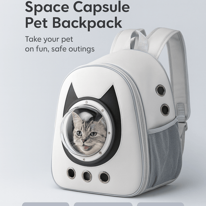Space Capsule Pet Backpack 360° Transparent - PAWSTHENTICS