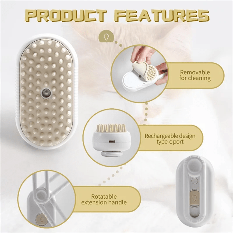 Steam Grooming Brush - PAWSTHENTICS