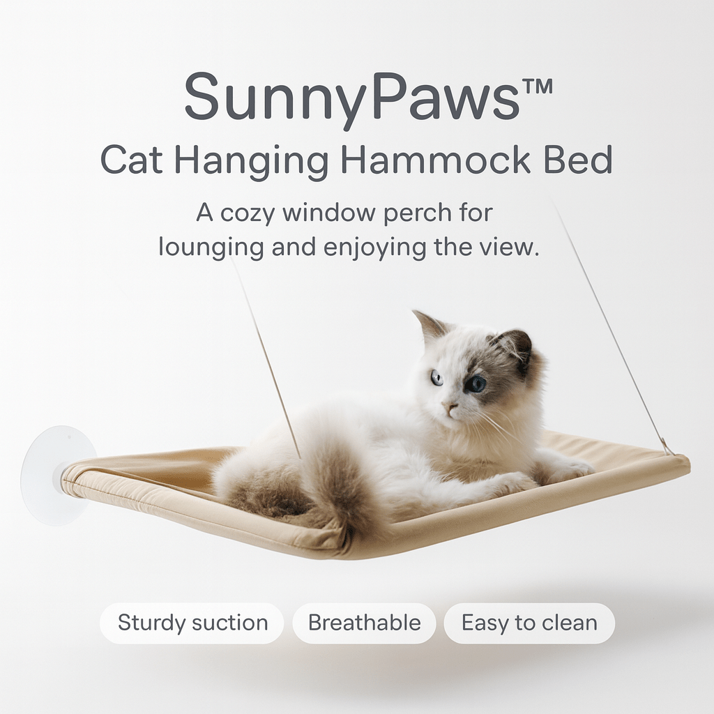 SunnyPaws™ Cat Hanging Hammock Bed - PAWSTHENTICS