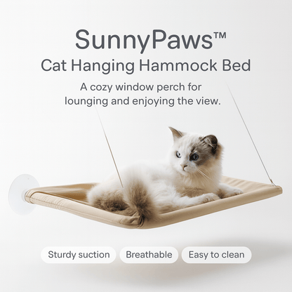 SunnyPaws™ Cat Hanging Hammock Bed - PAWSTHENTICS