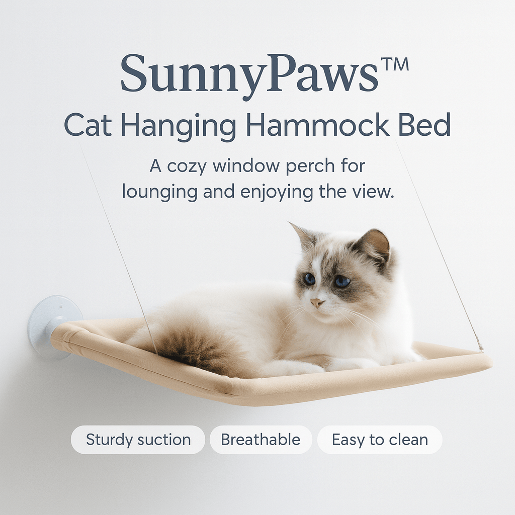 SunnyPaws™ Cat Hanging Hammock Bed - PAWSTHENTICS