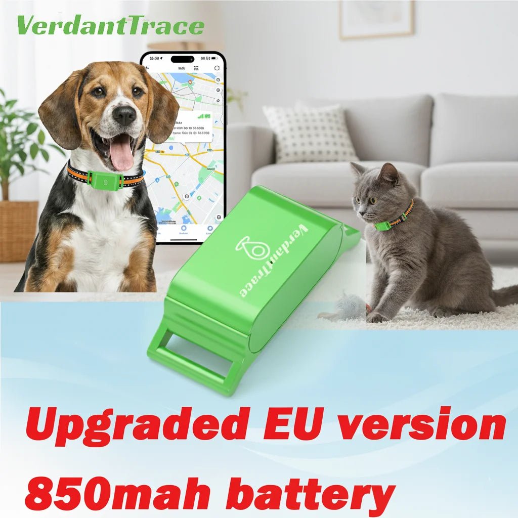 Verdant Trace pet tracker for android phone IOS 4G GPS - PAWSTHENTICS