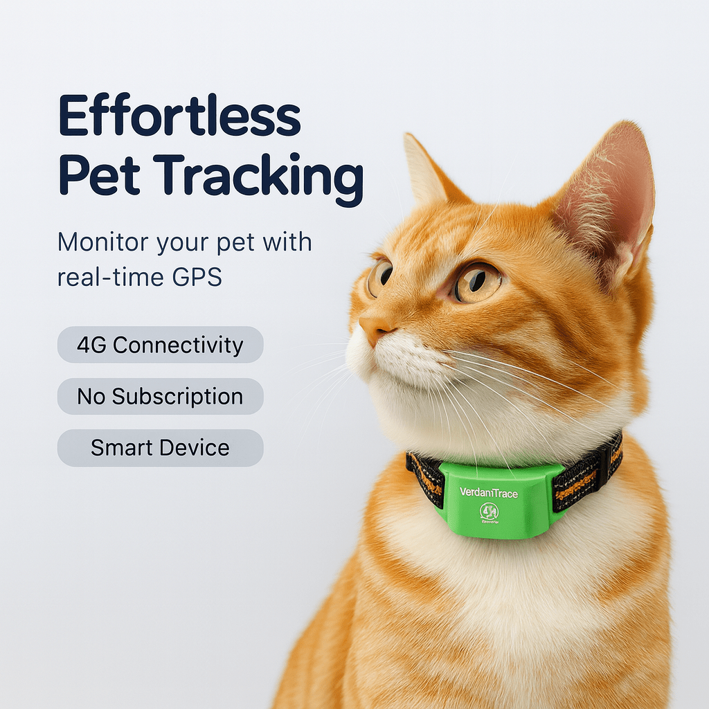 Verdant Trace pet tracker for android phone IOS 4G GPS - PAWSTHENTICS