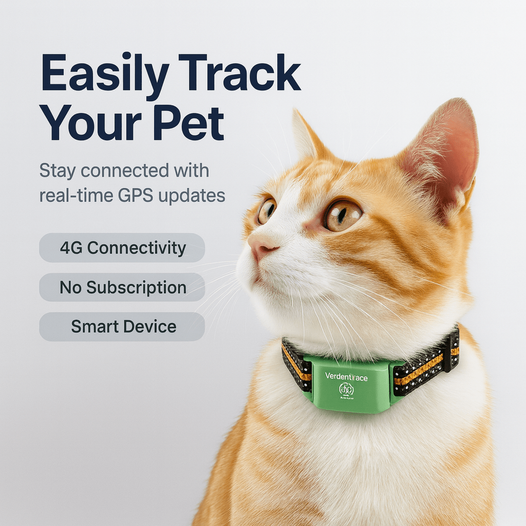 Verdant Trace pet tracker for android phone IOS 4G GPS - PAWSTHENTICS
