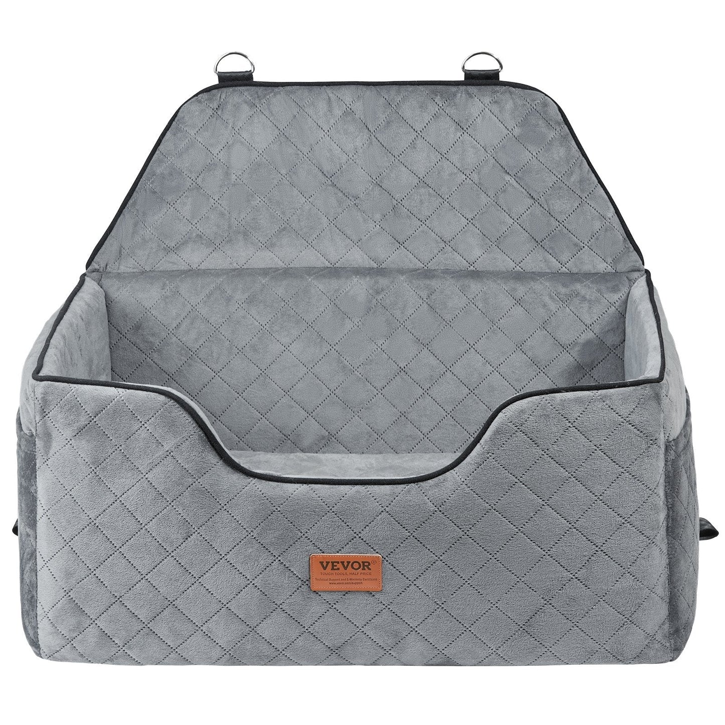 VEVOR Dog Booster Car Seat Pet Car Seat for Medium Large Dog up to 55 Lbs Gray - PAWSTHENTICS