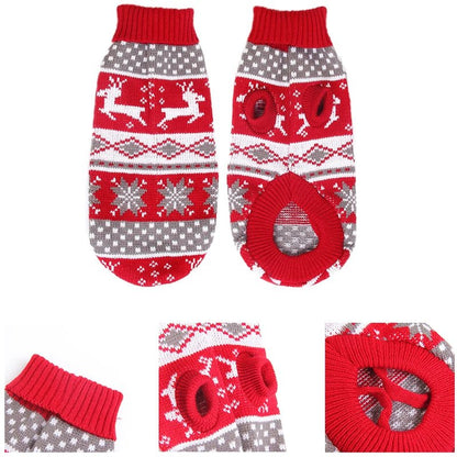 Warm Pet Dog Sweater Winter Dog Clothes for Small Medium Dogs Knitted Puppy Cat Coat Chihuahua French Bulldogs Yorkie Customes - PAWSTHENTICS