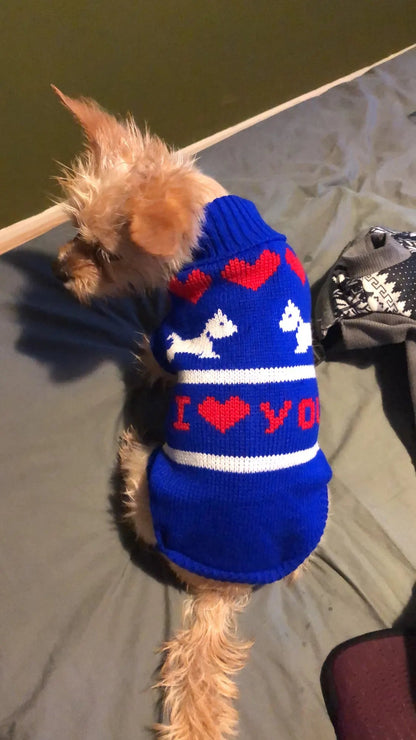 Warm Pet Dog Sweater Winter Dog Clothes for Small Medium Dogs Knitted Puppy Cat Coat Chihuahua French Bulldogs Yorkie Customes - PAWSTHENTICS