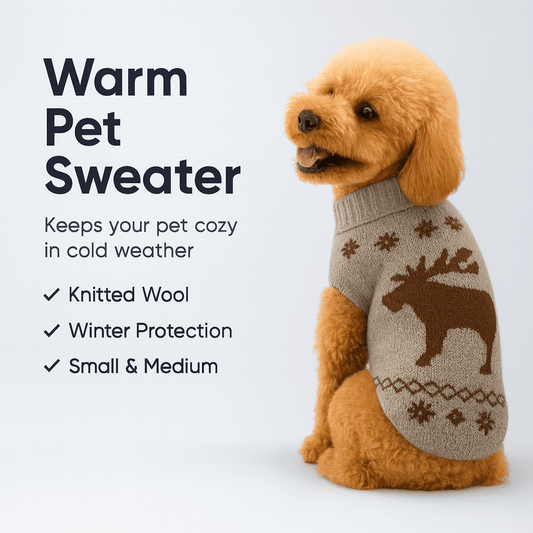 Warm Pet Dog Sweater Winter Dog Clothes for Small Medium Dogs Knitted Puppy Cat Coat Chihuahua French Bulldogs Yorkie Customes - PAWSTHENTICS
