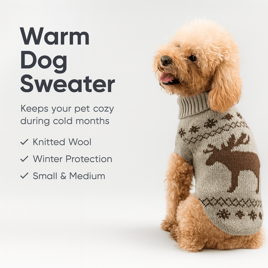 Warm Pet Dog Sweater Winter Dog Clothes for Small Medium Dogs Knitted Puppy Cat Coat Chihuahua French Bulldogs Yorkie Customes - PAWSTHENTICS