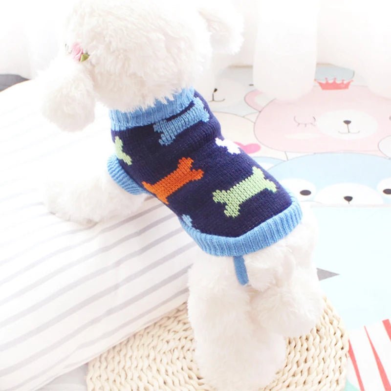 Warm Pet Dog Sweater Winter Dog Clothes for Small Medium Dogs Knitted Puppy Cat Coat Chihuahua French Bulldogs Yorkie Customes - PAWSTHENTICS