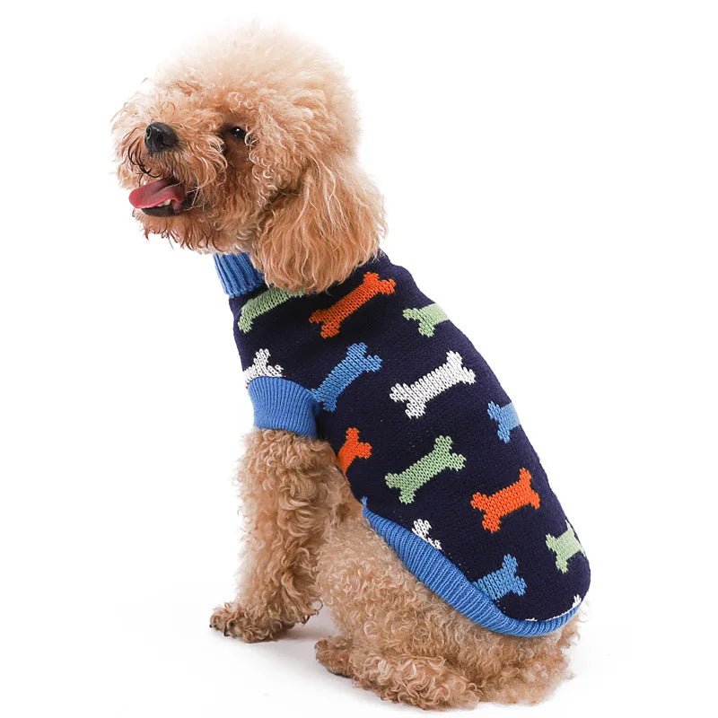 Warm Pet Dog Sweater Winter Dog Clothes for Small Medium Dogs Knitted Puppy Cat Coat Chihuahua French Bulldogs Yorkie Customes - PAWSTHENTICS